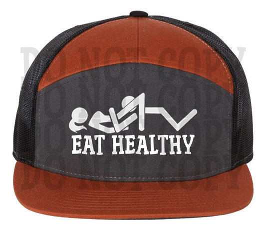 EAT HEALTHY-7 PANEL HAT