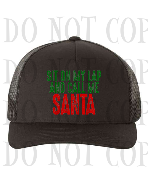 SIT ON MY LAP AND CALL ME SANTA HAT